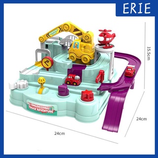 [Eris] Juego de juguete educativo pista de carreras juguetes camión tren estacionamiento rampa juego tren juguete coches coche aventura para regalos niños pequeños