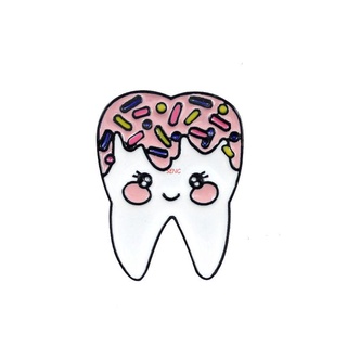 Seng Smile dientes solapa Pin broche dental Pins dentista enfermera esmalte broche niños