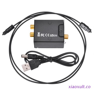 xiaoxult Convertidor De Audio Digital A Analógico De Fibra Óptica Coaxial Toslink Señal RCA R/L Decodificador SPDIF ATV DAC Amplificador (1)