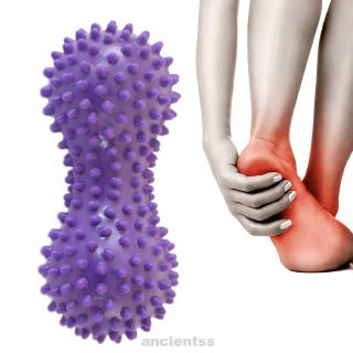 2 bolas de masaje en forma de cacahuete fitness cuidado de la salud pvc aliviar el dolor rodillo pies espalda suave muscular relax terapia