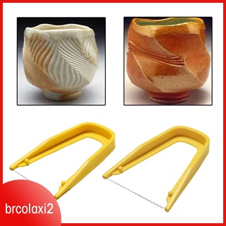 Brcolaxi2 pinzas cortadoras De arcilla en forma De Arco amarillo/línea De Corte Para Esculpir arcilla