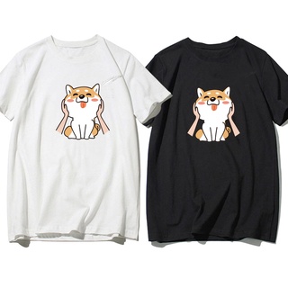Pareja de dibujos animados pareja de moda Casual y ropa de dibujos animados blusa impresión de manga corta T-shirt 5589