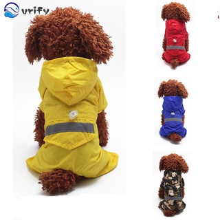 urify ropa al aire libre perro impermeables transpirables con capucha mascota mono chaqueta protector solar impermeable suministros para mascotas reflectante pu/multicolor