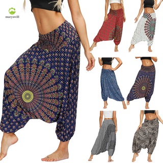 Pantalones Harem Para Mujer Boho Gypsy Yoga Dance Hippie Holgado Palazzo (1)