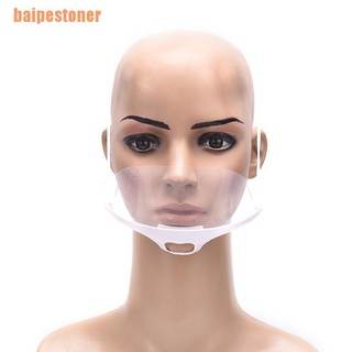 baipestoner (@) reutilizado transparente anti-niebla anti-saliva boca escudo plástico cubierta de boca