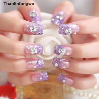 [tfnl] 24 xred púrpura uñas falsas arte consejos acrílico uñas falsas cubierta completa manicura asf
