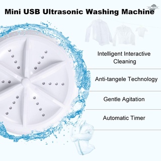 Mini lavadora giratoria ultrasónica Portátil lavadora personal Conveniente para el hogar viajes lavadora (9)
