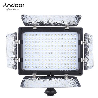 Andoer W160 Video fotografía luz Panel 6000K 160 LEDs para Canon Nikon Pentax Sony (Alpha) Olympus Fujifilm DSLR