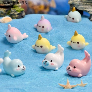 5 pzs Mini focas de animales de océano/en miniaturas de jardín de hadas/decoración Micro paisaje {bigsale}