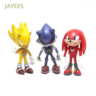 Jayees figuras De dibujos Animados para niños regalo De cumpleaños Pvc Figura De sonido Sonic Figura De juguete Modelo Tails Werehog Sonic Figura