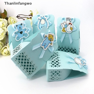 [THA] Cute Baby Shower candy box Party Decoration Paper Baptism Kid Favors Gift Sweet Birthday Bag 12pcs GWO