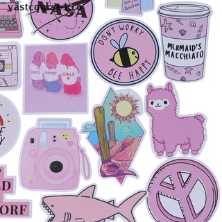 VAST 53Pcs Kawaii pink fun stickers luggage scrapbook suitcase laptop car stickers . (6)