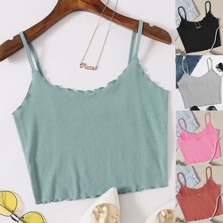 [EXQUIS]Women Ladies Solid Sleeveless Pullover Vest Tank Crop Tops Shirts