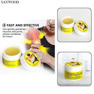 sanwood Natural Ingredient Analgesic Cream Pain Relief Treat Knee Back Muscle Joints Ointment Reduce Muscle Tension for Body