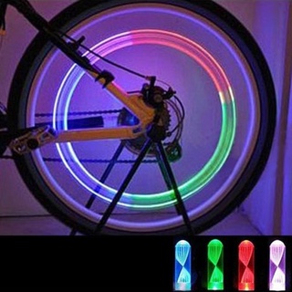 managah 1 Pair Bike Car Motorcycle Wheel Tire Valve Colorful LED Lights