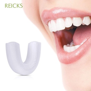 REICKS Kids U-shape Toothbrush Head 2-12 Years Old Replaceable Toothbrush Head Children Silicone Brush Head Teeth Whitening 360 Degree Baby Toddlers Sonic Automatic Oral Care Electric Toothbrush
