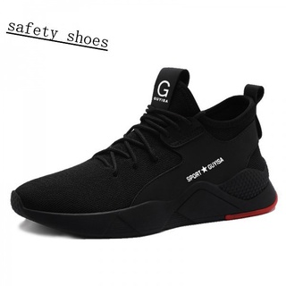Zapatos de seguridad Kasut: botas de seguridad, dedo del pie de acero, zapatos negros, ligero, transpirable, protección zVvQ