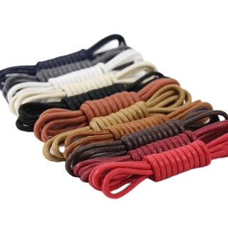 al 1 par de cordones redondos de algodón encerado de color sólido moda clásico unisex impermeable zapatos cordones encerados envío gratis