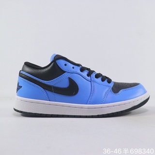 Descuento Nike Air Jordan 1 Mid Aj1 Hombres Mujeres Deportes Baloncesto Zapatos Azul