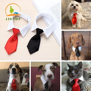 Lontime cómoda corbata Formal encantadora accesorios para mascotas perro corbata nuevo perro gato aseo esmoquin lazos moda ajustable cuello blanco/Multicolor