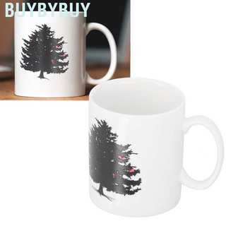 Buybybuy - taza para cambiar de Color, diseño de árboles de navidad, cerámica para oficina en casa (2)