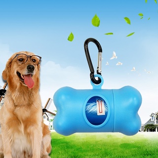 Dispensador de bolsas de basura con mosquetón para mascotas, perro, residuos, caca, recogedor de basura, fácil de recoger (1)
