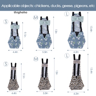 thighoho 2set pañales de pato pañales de pollo pañales para mascotas pañales de aves de corral de tela ajustable co (4)