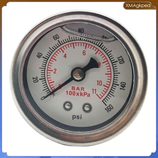 manómetro de combustible lleno de líquido 1.5\\\" 0-160 psi 1/8\\\\" npt, carcasa de aluminio