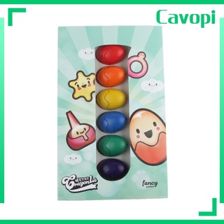 [cavopi] 6 colores/Set cera No tóxica crayones niños colorido pintura huevo formas