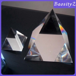[BAOSITY2] 70 mm pirámide de cristal prisma cuadrangular artesanía estatua óptica DIY ciencia (5)