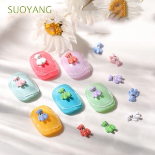 Suoyang joyería/Colorido multicolor De Metal con dibujo De oso 3d Para decoración De uñas arte