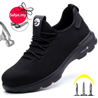 Salye ligero zapatos de seguridad de trabajo botas de seguridad de los hombres botas de acero del dedo del pie zapatos de trabajo al aire libre zapatillas de deporte de los hombres 48