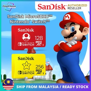 Tarjeta de memoria de Nintendo Switch Sandisk tarjeta SD clase 10 de 64GB/128GB/256GB/512GB (6)