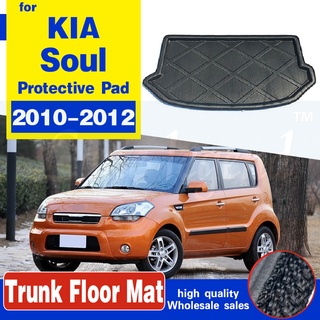 Para Kia Soul 2010 2011 2012 coche de carga forro de arranque bandeja trasera tronco cubierta mate alfombra piso Kick Pad barro antideslizante antipolvo