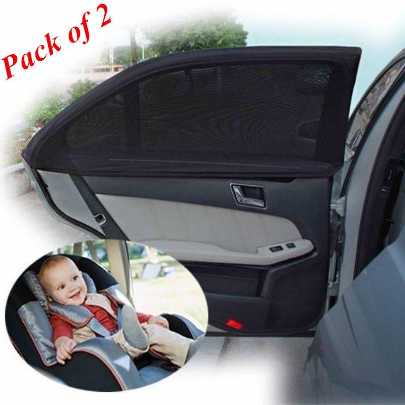 2 piezas para ventana trasera lateral del coche, Protector UV (1)