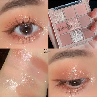 Dikalu Eyeshadow Palette Matte and Shimmer for Eye Make up with 9 Colors Makeup Cosmetic Beauty otwoo cosmetic