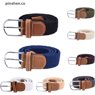 (Nuevo) Cinturón Para Hombres Cintura Elástica Hebilla De Lona Trenzada Para Hombre Tejida Correas Elásticas pinshen.co
