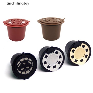 [tinchilingtoy] cápsulas de café reutilizables recargables para máquinas nespresso cuchara [caliente]