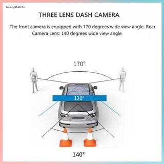 Gran venta Dvr de coche 3/2 cámaras Lente de 4.0 pulgadas cámara de tablero Lens con cámara retrovisora