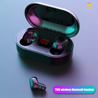 Digital Display Wireless Bluetooth In-Ear Earphones IPX5 Stereo Headset with Charging Case UBV
