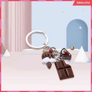 llavero de chocolate durable llavero helado resina postre colgante pastel alimentos encantador para accesorios de moda, bolsa, regalos de navidad, cumpleaños (9)