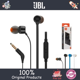 JBL T110 audifonos stereo con cable De 3.5 mm Para deportes con Música