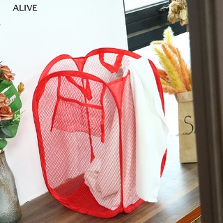 alive cesta de lavandería plegable cesta de cesta pop up de malla abierta para ropa sucia