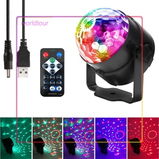 sonido activado disco bola led estroboscópica rbg luces lámpara para casa sala fiesta baile bar con mando a distancia
