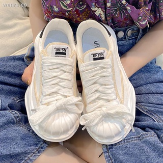2021 verano coreano nicho zapatos de lona mujer suela gruesa cabeza grande disolución zapatos ins lindo feo lindo deportes zapatos blancos