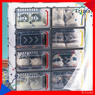 arizony caja de zapatos de plástico transparente desmontable plegable gabinete de almacenamiento estante decoración del hogar (1)