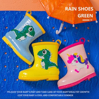 Dinosaurio niños botas de lluvia bebé antideslizante zapatos de lluvia antideslizante jardín de infantes niños y niñas zapatos impermeables lindos zapatos de goma3347251155.my10.25