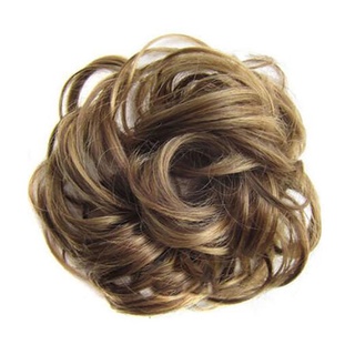 mujeres envoltura desordenado bollo rizado pedazo de pelo peluca scrunchie cola de caballo extensiones de pelo (1)