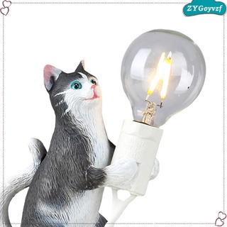 lámpara artificial en forma de gato lámpara de escritorio luz de lectura para el hogar pasillo tocador apliques (3)