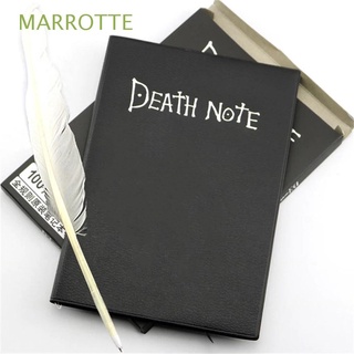 MARROTTE for Gift Death Note Pad School Journal Death Note Notebook Collectable Anime Leather Cartoon Role Playing Diary Feather Pen/Multicolor
